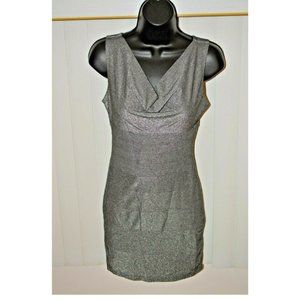 Metallic Sleeveless Strap Body-con Ribbed Mini Dress Cocktail Evening Party S